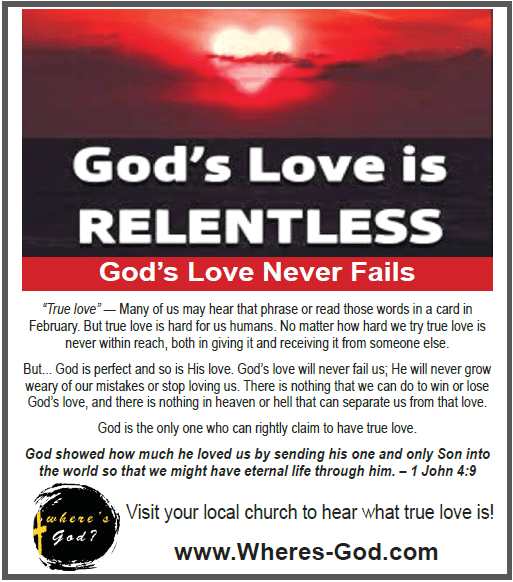 Gods love never fails