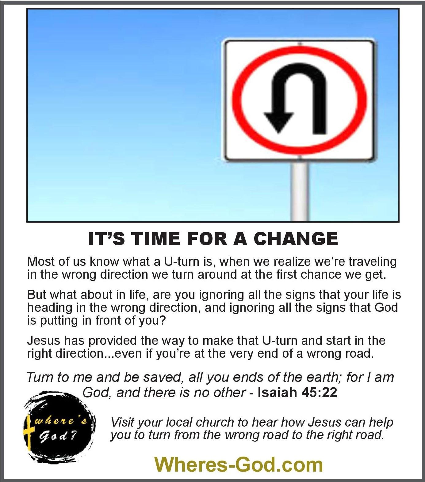 Turn around and follow God