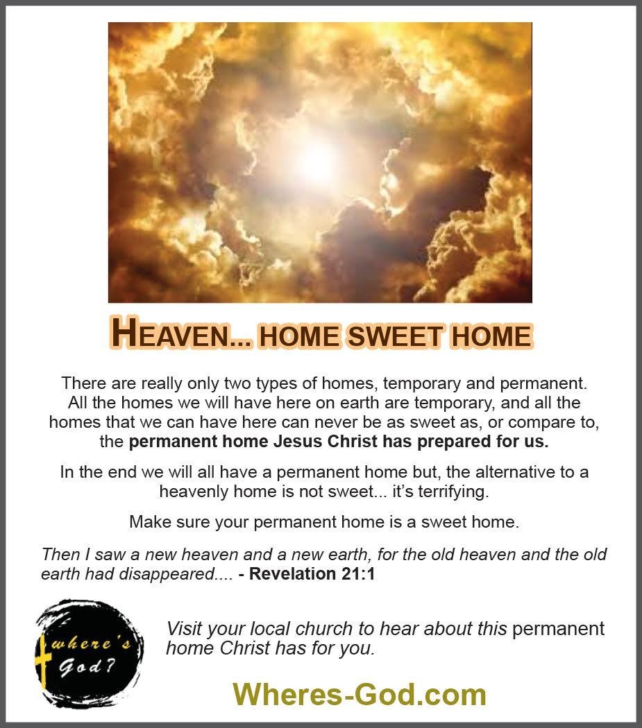 Our Heavenly home is home sweet home