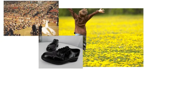 photo collage of healing and boy running